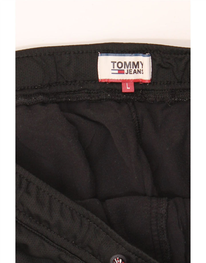 TOMMY HILFIGER Mens Sport Shorts Large  Black Polyester Vintage Tommy Hilfiger and Second-Hand Tommy Hilfiger from Messina Hembry 