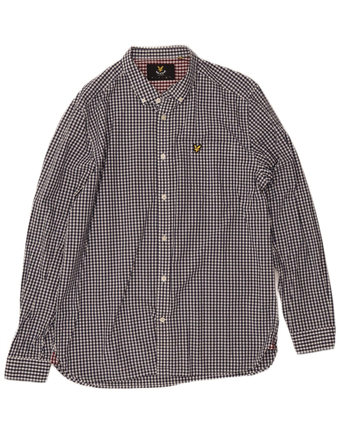Camicia da uomo LYLE & SCOTT XL in cotone a quadretti blu navy