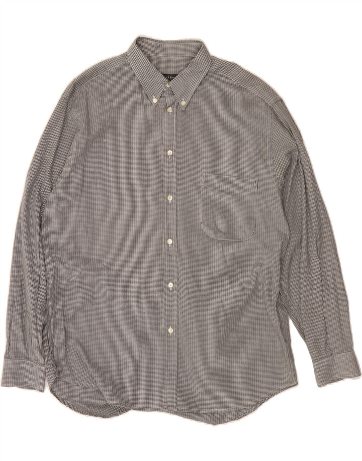 BELFE & BELFE Mens Shirt Size 45 XL Grey Check Cotton Vintage Belfe & Belfe and Second-Hand Belfe & Belfe from Messina Hembry 