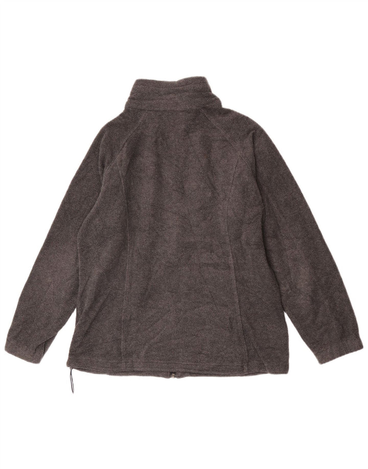 Giacca in pile Columbia da donna UK 14 grande grigia