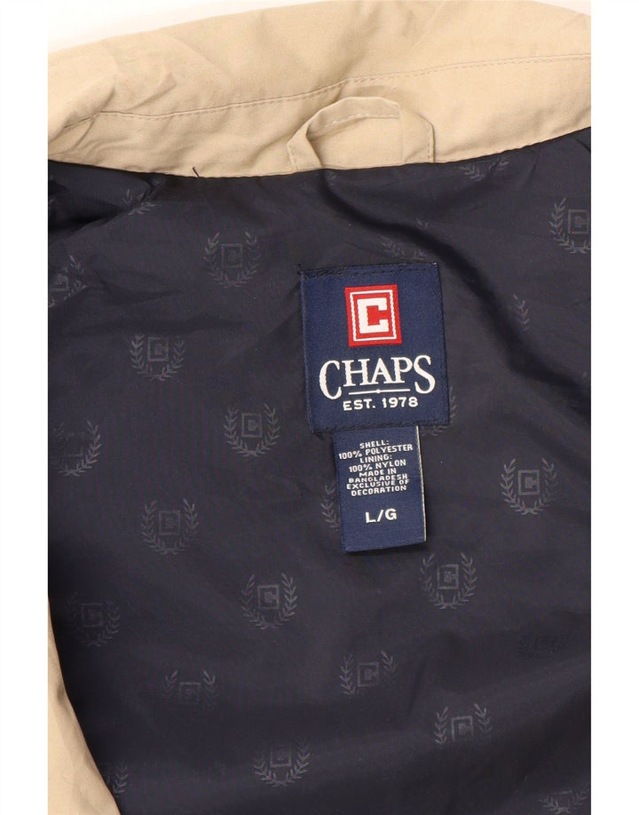 CHAPS Mens Bomber Jacket UK 40 Large Beige Polyester
