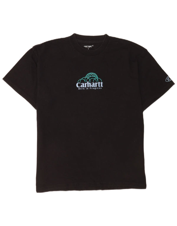 T-shirt grafica da uomo Carhartt Top grande in cotone nero