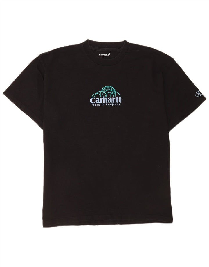 T-shirt grafica da uomo Carhartt Top grande in cotone nero