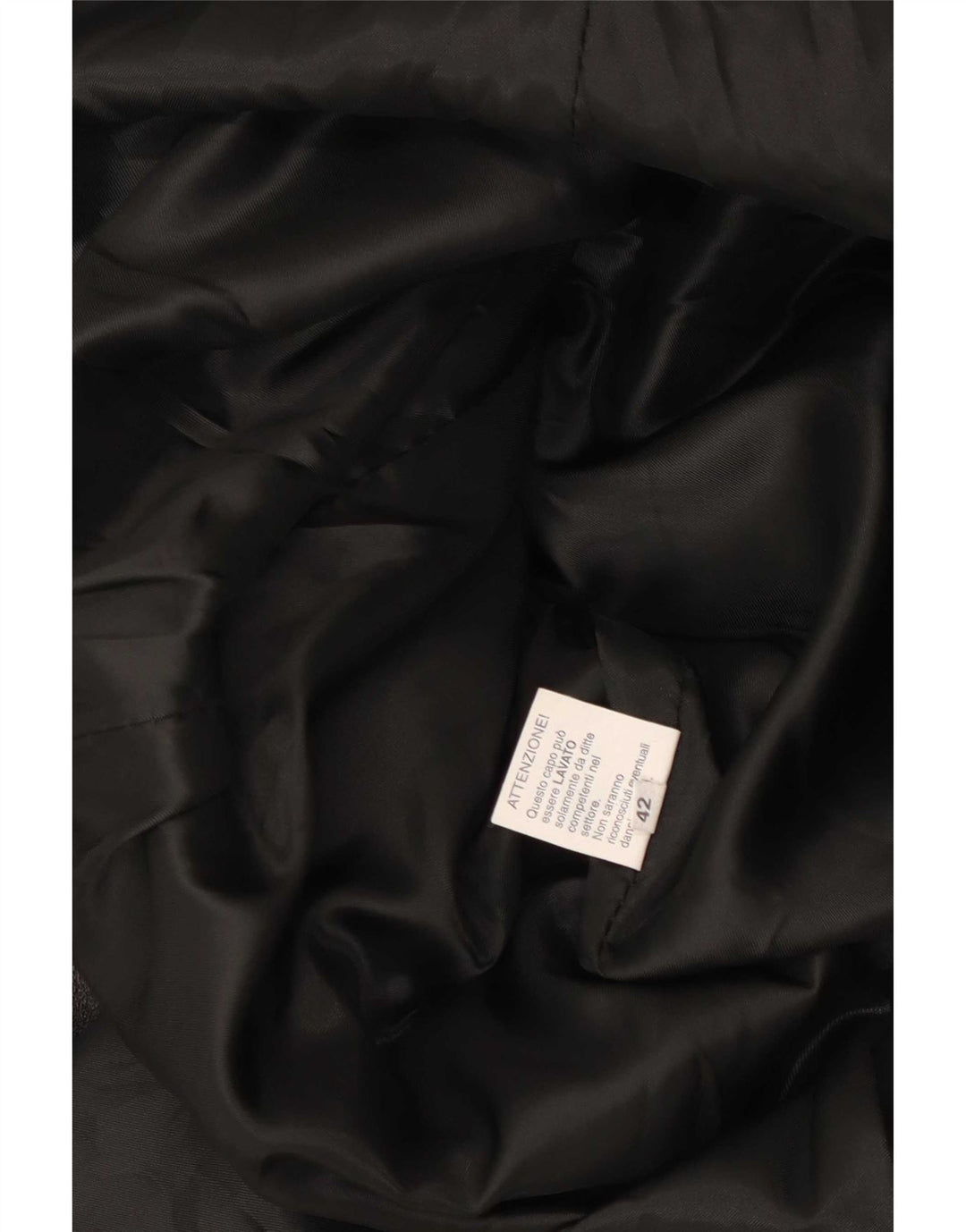 Cappotto in pelle vintage da donna IT 42 medio nero