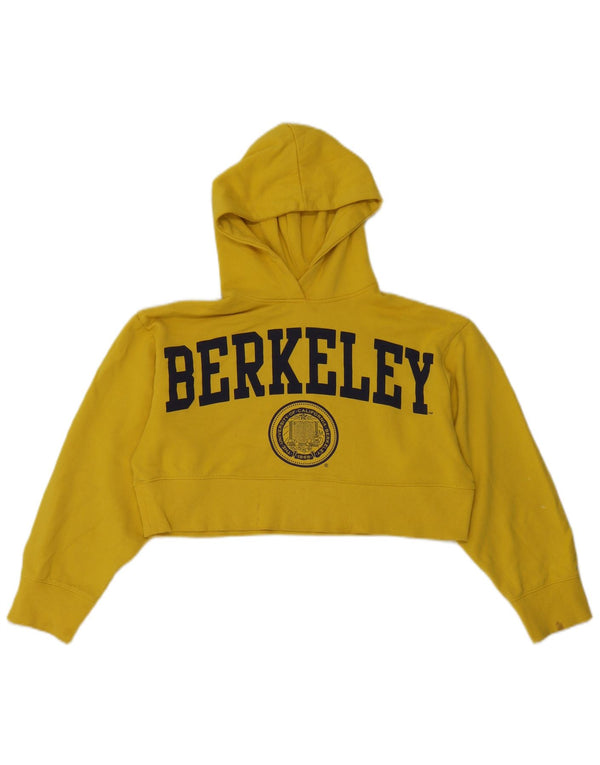 Maglione corto con cappuccio oversize da donna Berkeley Zara UK 10 piccolo giallo