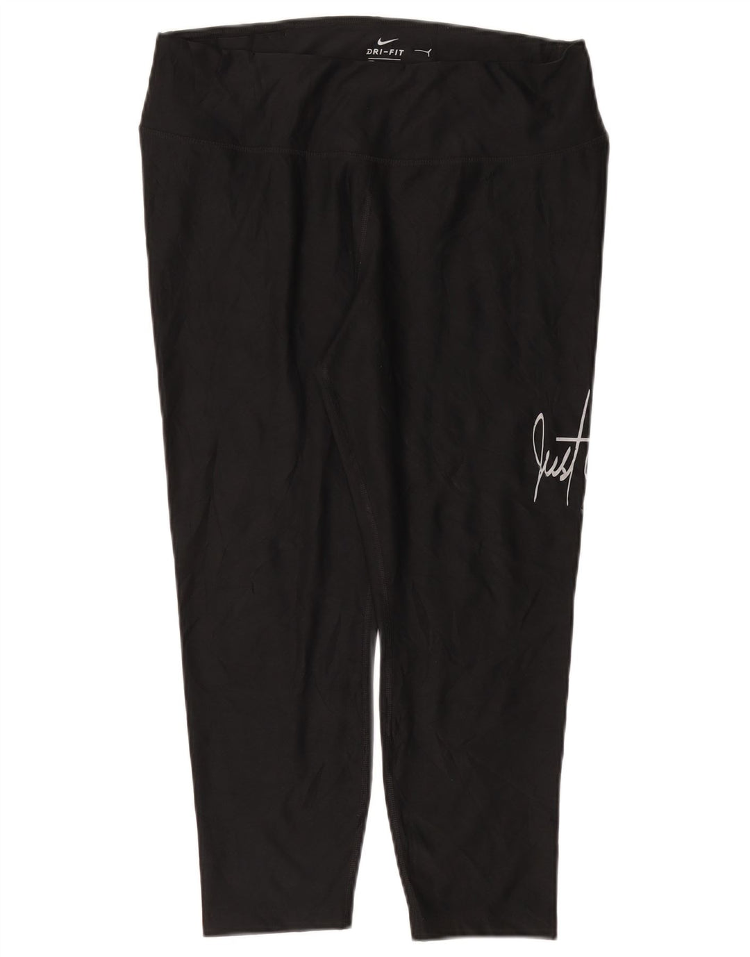 Leggings Capri grafici NIKE da donna Dri Fit UK 18 XL poliestere nero