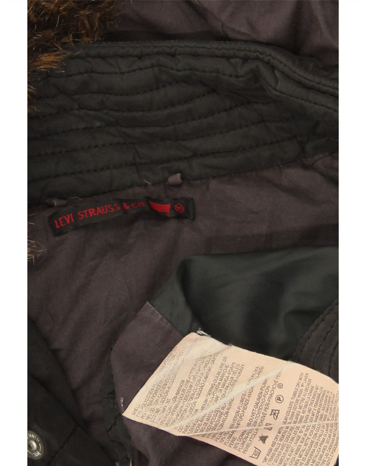 Giacca imbottita con cappuccio da uomo Levi's UK 42 XL poliestere nero