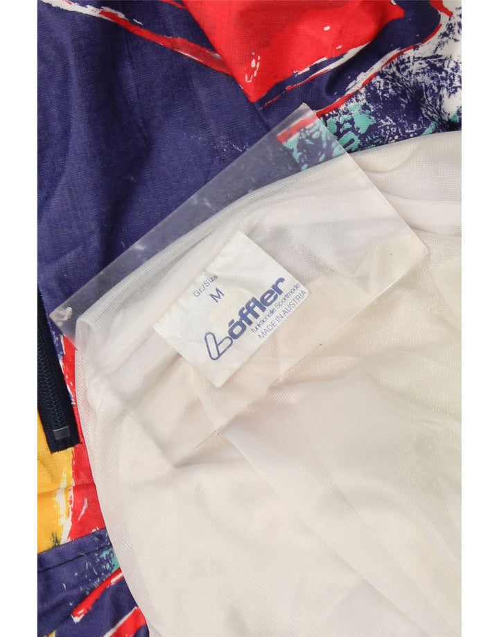 Giacca antipioggia da uomo con cappuccio Loffler UK 38 media multicolore geometrica