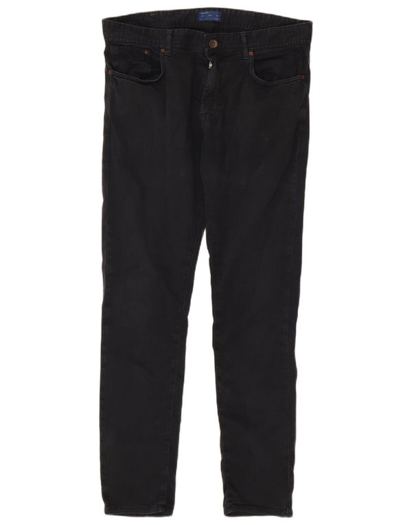 Pantaloni casual skinny da uomo Zara EU 42 Large W32 L30 neri