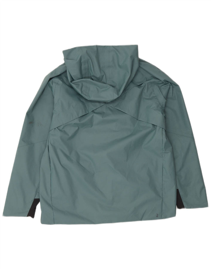 DECATHLON Giacca antipioggia bambino Quechua con cappuccio 12-13 anni Poliestere verde