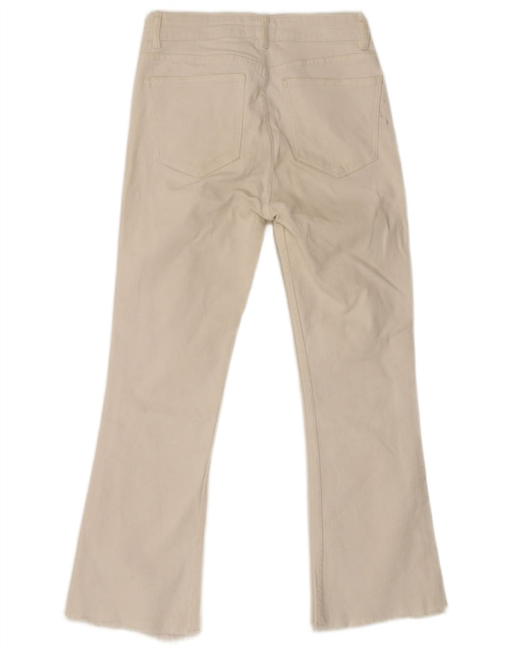 Jeans svasati da donna Zara EU 38 Small W28 L26 Cotone bianco