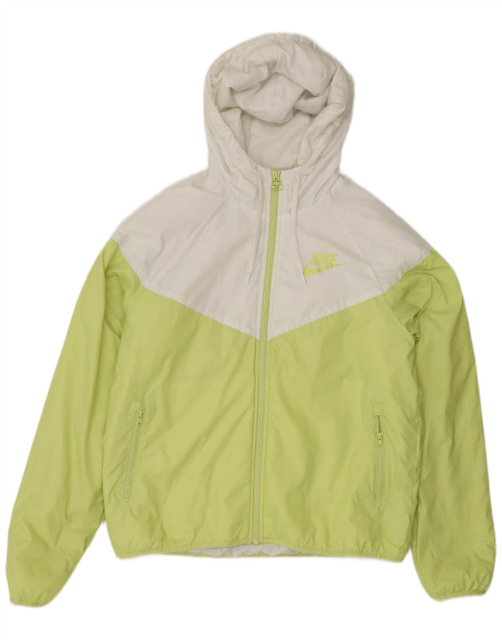 NIKE Bomber con cappuccio da uomo UK 38 Poliestere color block verde medio