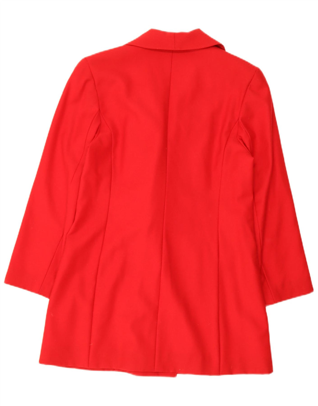 Giacca blazer doppiopetto vintage da donna UK 12 rossa media