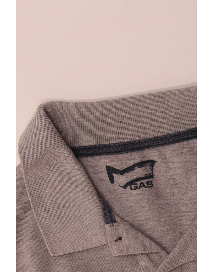 Gas Polo in cotone mélange grigio medio