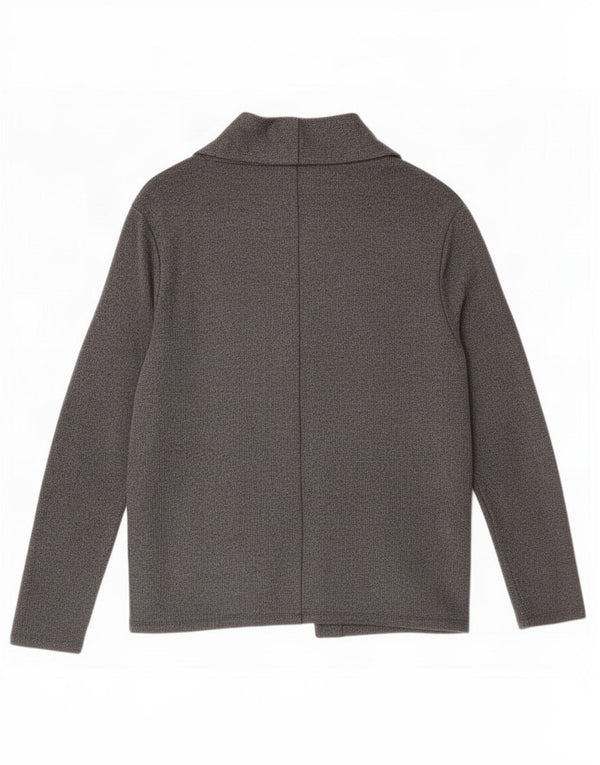 Maglione cardigan aperto da uomo Zara XL in cotone grigio
