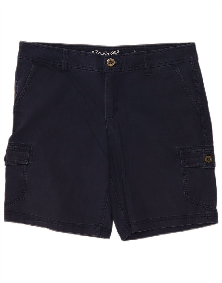 Pantaloncini cargo da donna Eddie Bauer US 10 Large W34 cotone blu navy