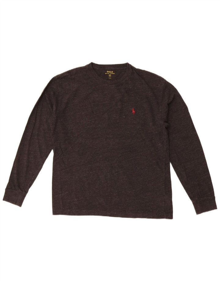 Polo Ralph Lauren Top da uomo a manica lunga piccolo in cotone grigio