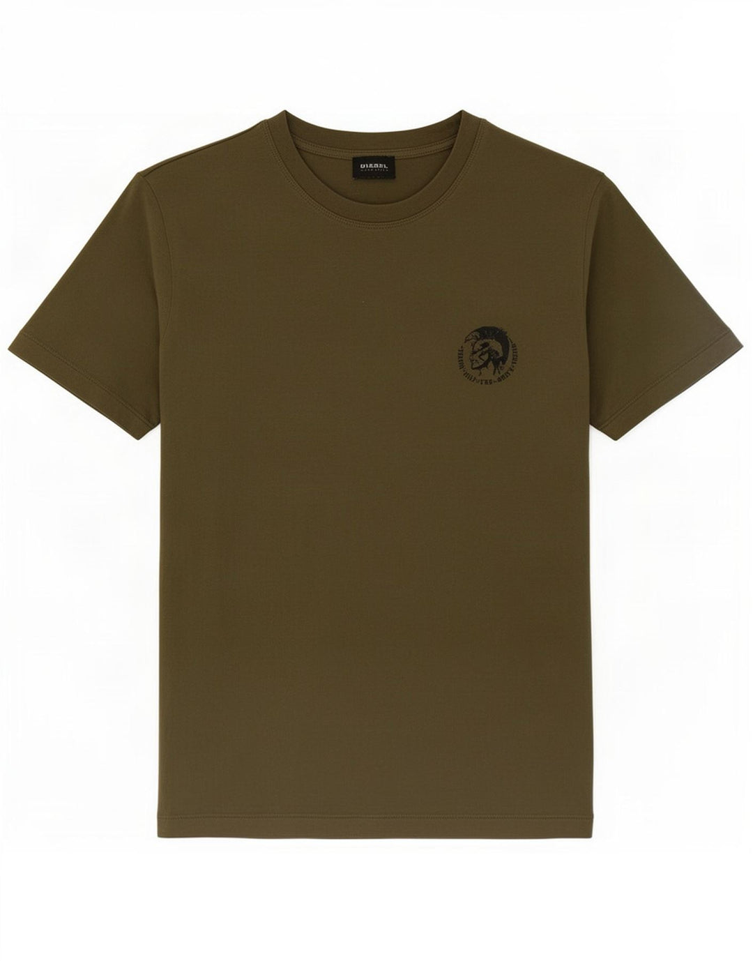 T-shirt da uomo Diesel Top in cotone kaki medio