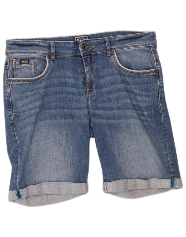 Pantaloncini di jeans da donna Superdry W34 Large Blu Cotone