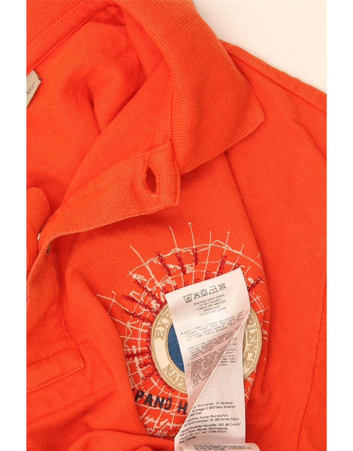 Polo grafica da uomo Napapijri in cotone arancione medio