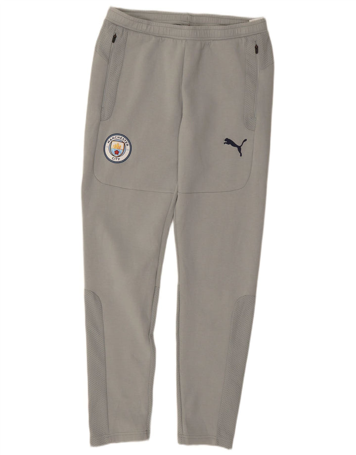 Pantaloni da tuta da uomo PUMA Manchester City, grandi, in cotone grigio