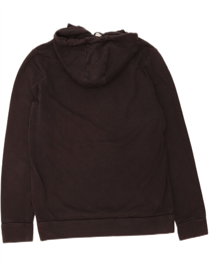CALVIN KLEIN Mens Graphic Hoodie Jumper Medium Black Cotton