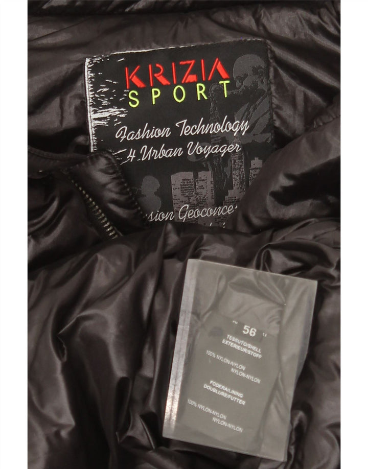 Gilet Imbottito Uomo Krizia IT 56 3XL Nero Nylon