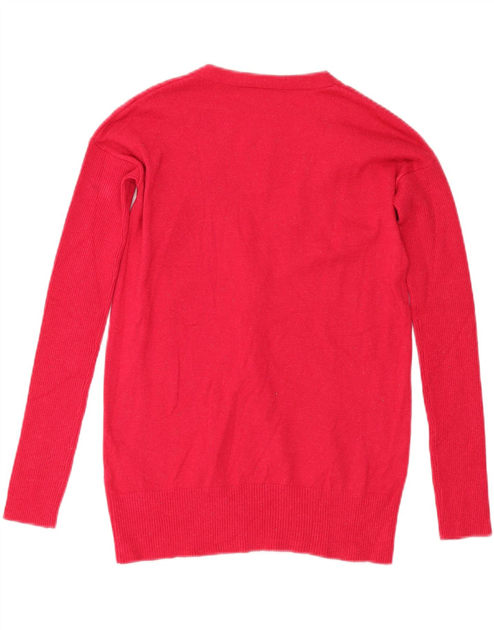 GUESS Womens Cardigan Sweater UK 12 Medium  Red Viscose Vintage Guess and Second-Hand Guess from Messina Hembry 