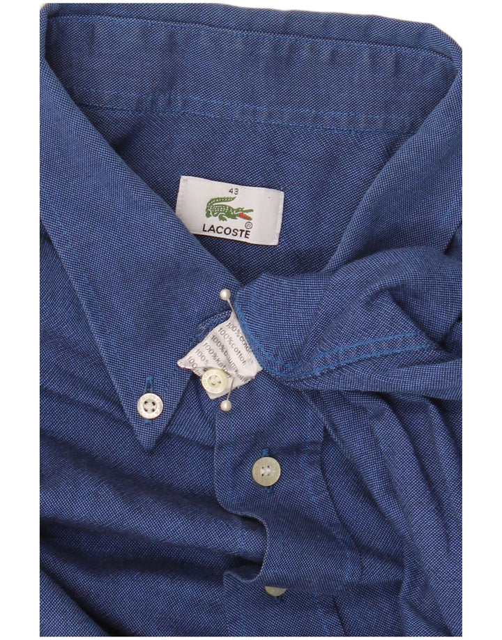 Camicia da uomo Lacoste taglia 43 XL cotone blu