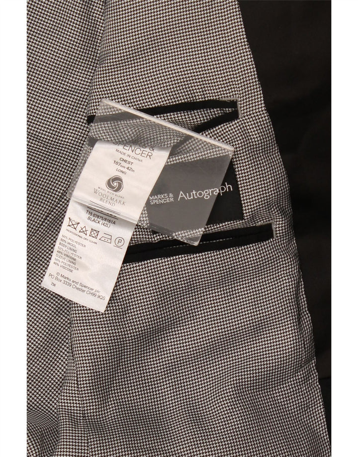 Giacca blazer a 2 bottoni Autograph da uomo Marks & Spencer UK 42 XL Nera