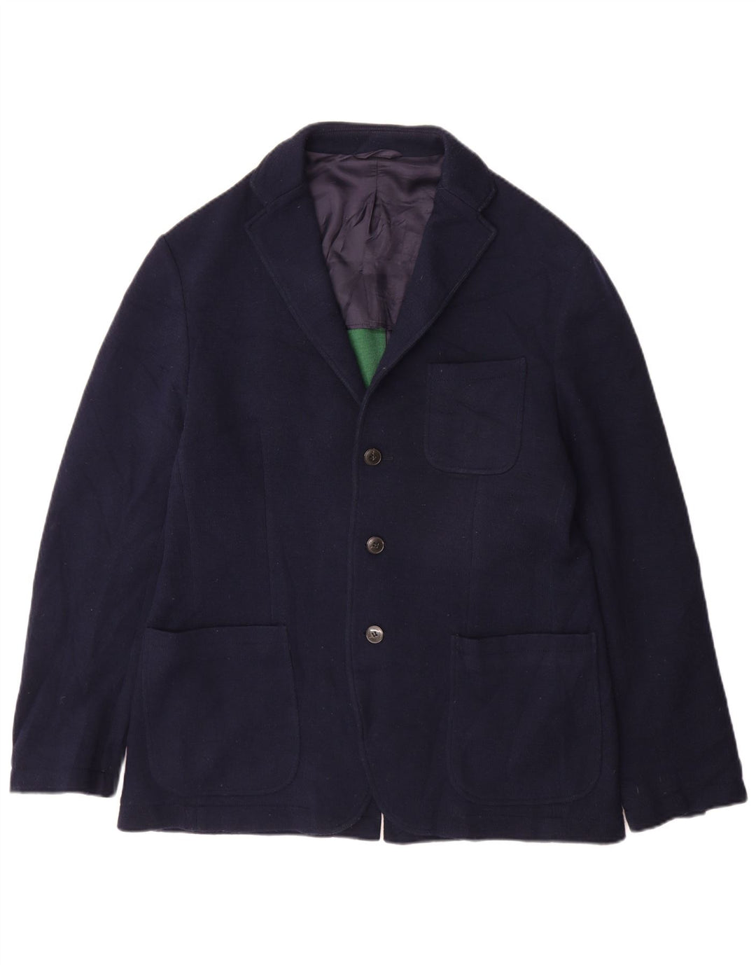Giacca blazer a 3 bottoni da uomo Fred Perry IT 42 XL cotone blu navy