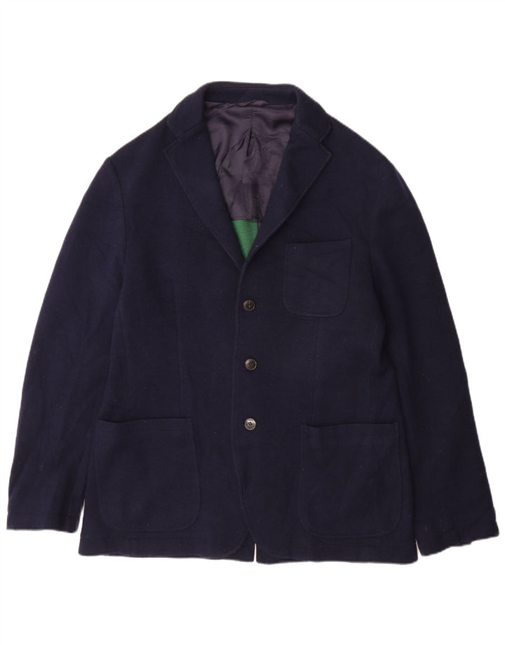 Giacca blazer a 3 bottoni da uomo Fred Perry IT 42 XL cotone blu navy