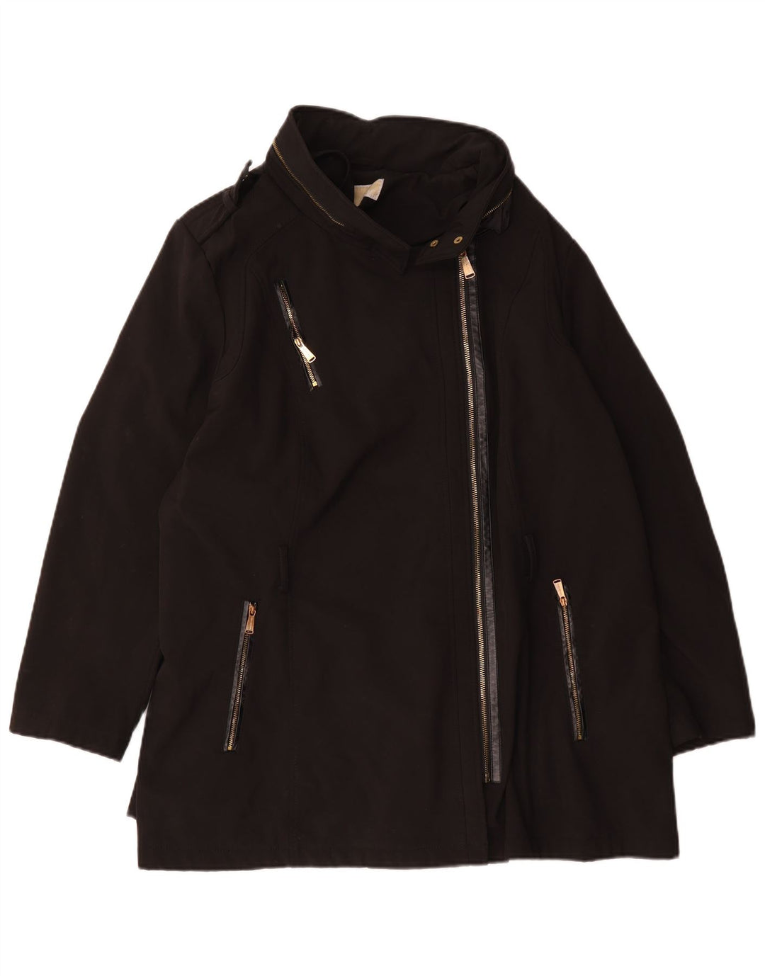 Giacca militare oversize da donna Michael Kors UK 20 2XL poliestere nero