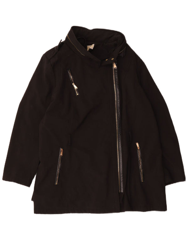 Giacca militare oversize da donna Michael Kors UK 20 2XL poliestere nero