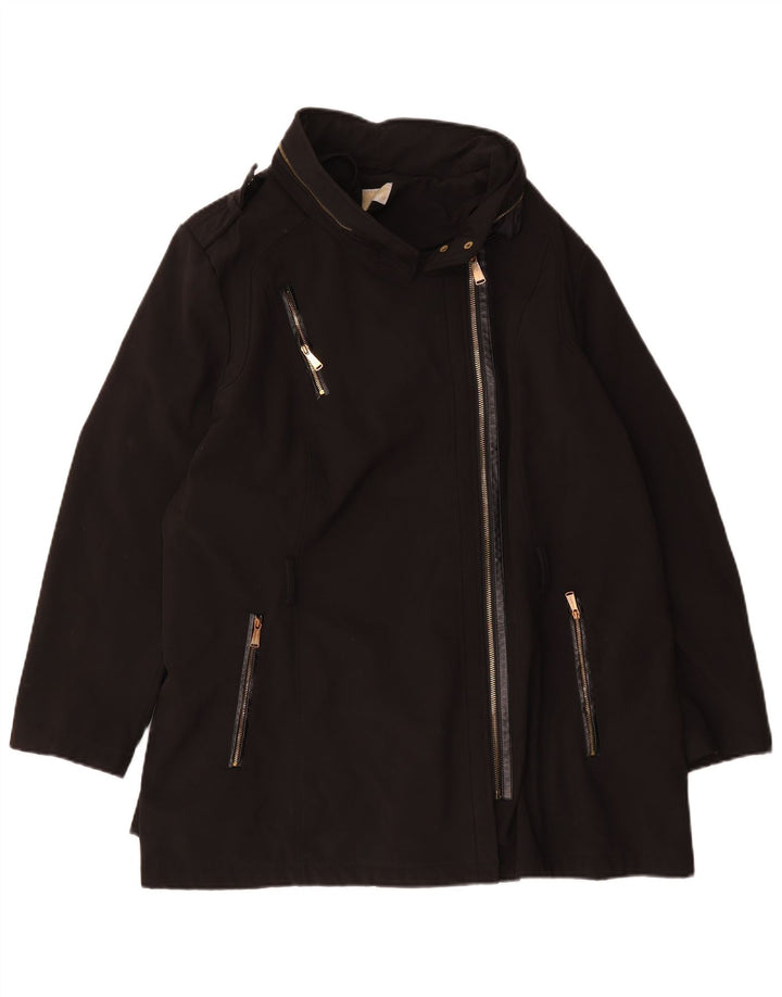 Giacca militare oversize da donna Michael Kors UK 20 2XL poliestere nero