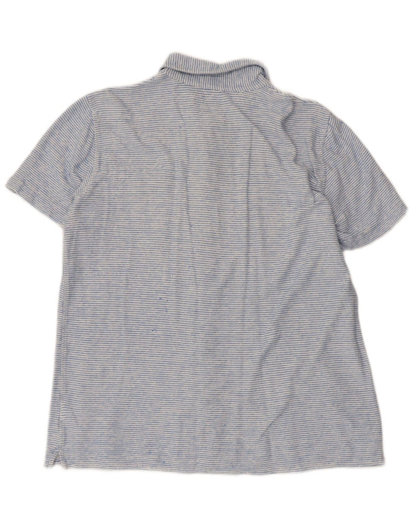 Camicia a maniche corte da uomo Whistles piccola in cotone gessato blu