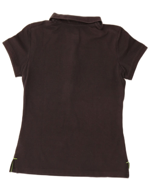 Polo Nike Dri Fit da donna UK 10/12 cotone nero medio