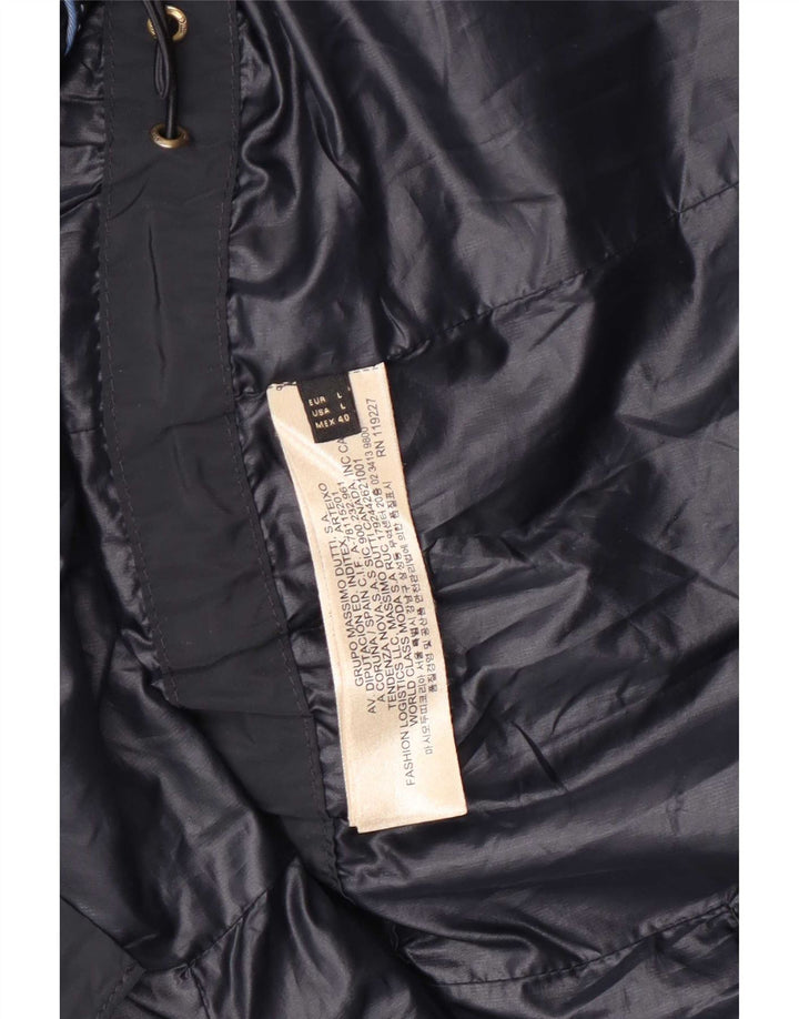 Giacca da uomo Massimo Dutti UK 40 Large in poliestere blu navy