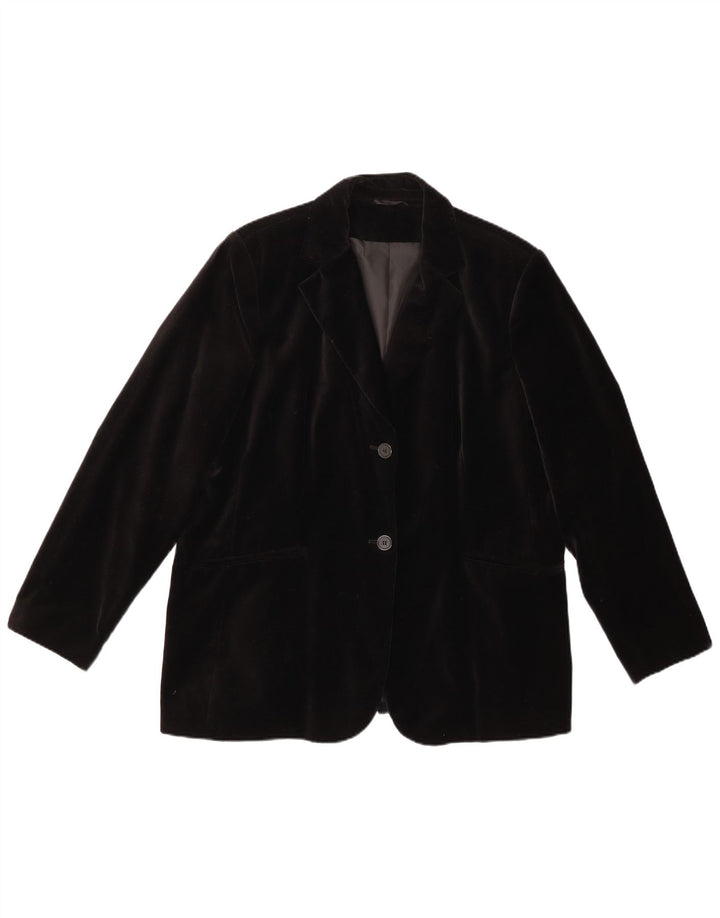 Giacca da donna blazer in velluto a 2 bottoni UK 22 3XL