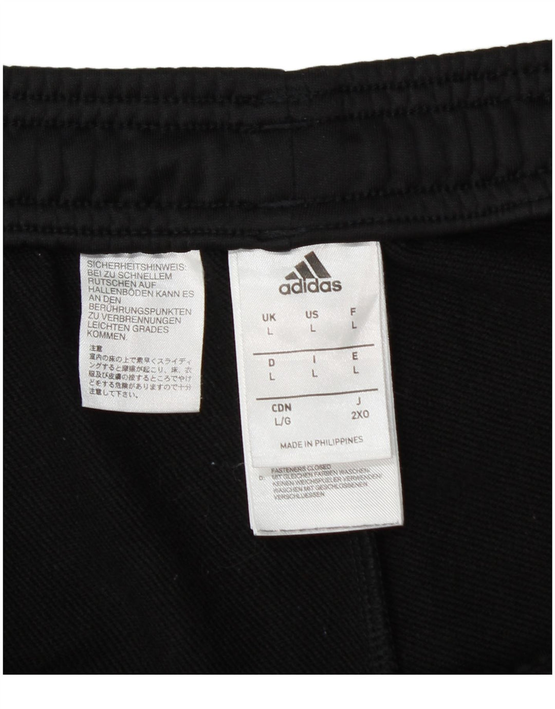 Pantaloni da tuta da uomo ADIDAS grandi neri in poliestere