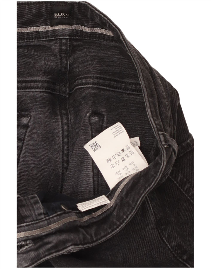 Jeans dritti da uomo Hugo Boss W32 L27 cotone grigio