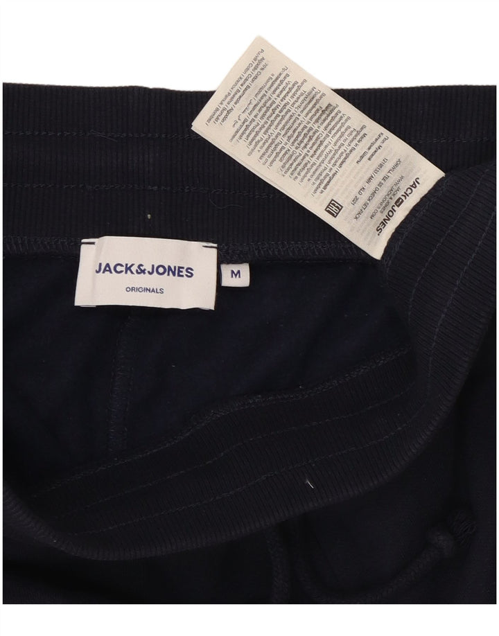 Pantaloncini sportivi da uomo Jack & Jones medi in cotone color block blu navy