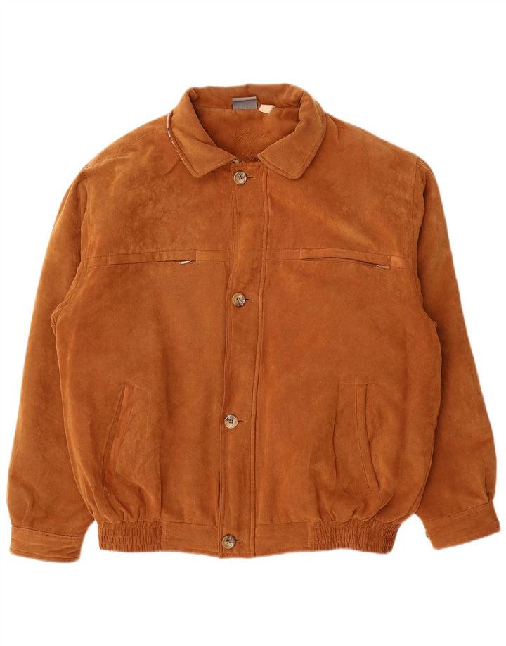 Giubbotto bomber da uomo Roger Kent UK 42 XL poliestere marrone