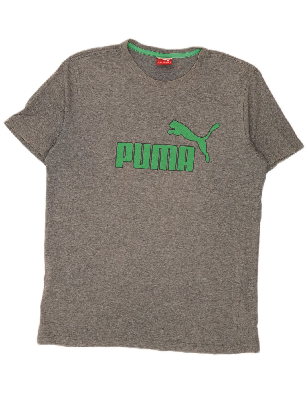 T-shirt grafica da uomo PUMA in cotone mélange grigio medio