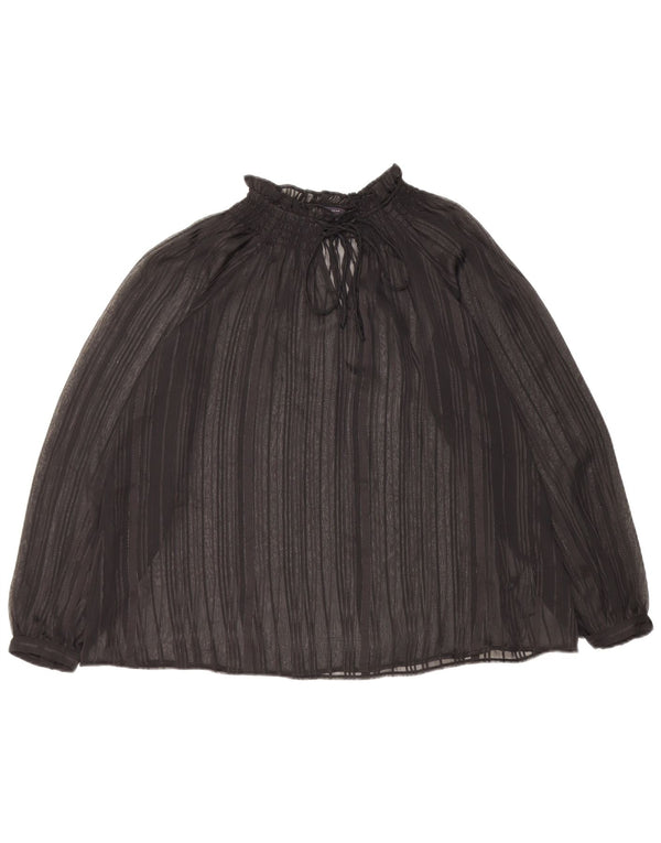 Top trasparente oversize a maniche lunghe da donna Marks & Spencer UK 6 XS Nero