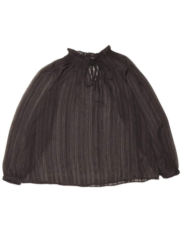 Top trasparente oversize a maniche lunghe da donna Marks & Spencer UK 6 XS Nero