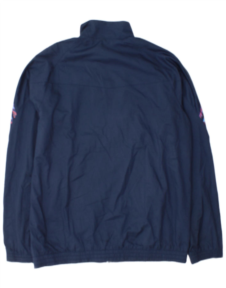 Giacca da tuta da uomo Adidas UK 40/42 Medium Navy Blu Poliestere