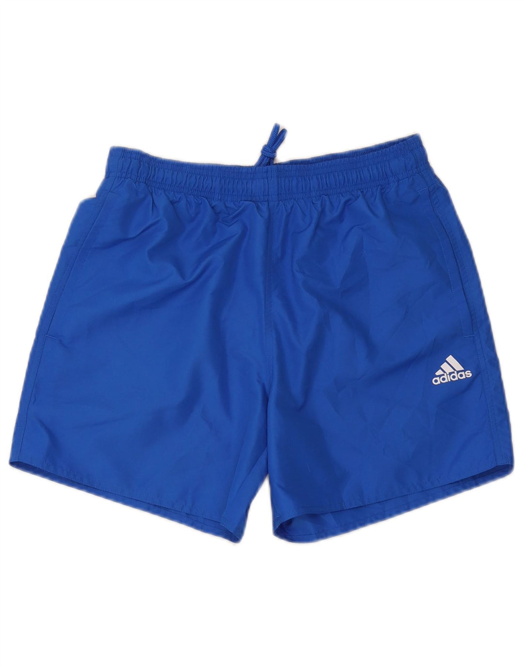 Pantaloncini sportivi da uomo Adidas in poliestere blu medio