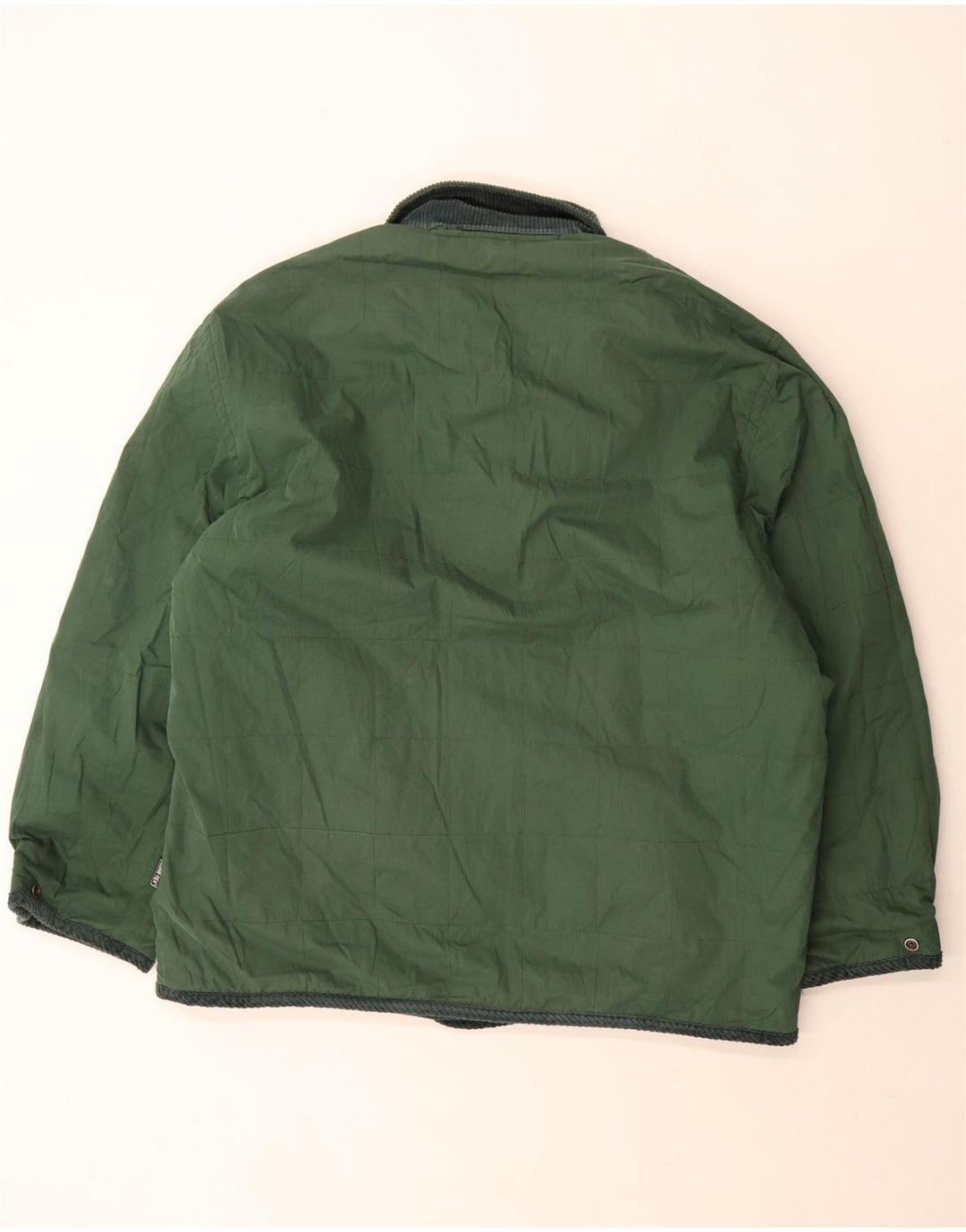 Giacca reversibile da uomo vintage UK 44 2XL a quadri verdi