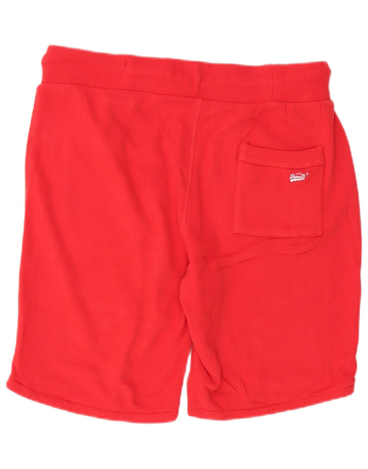 Pantaloncini sportivi grafici da uomo Superdry di grandi dimensioni in cotone rosso